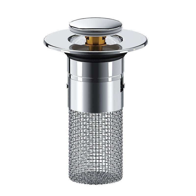 Nouveau filet filtrant anti-blocage Égoutteur de lavabo de type poussoir Bouchon de fuite de lavabo Déodorant - OUIOUISHOP