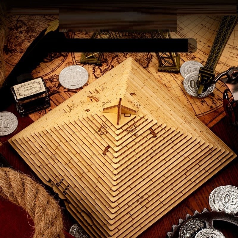 Pyramide Décryptage Nouvelle Boîte En Bois de Puzzle - OUIOUISHOP