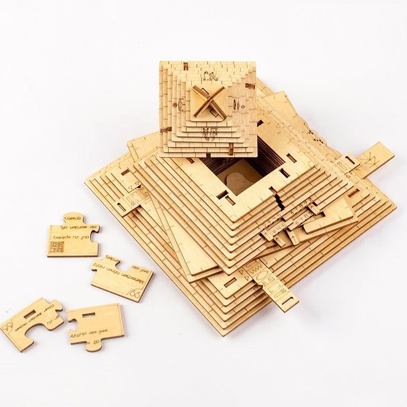 Pyramide Décryptage Nouvelle Boîte En Bois de Puzzle - OUIOUISHOP